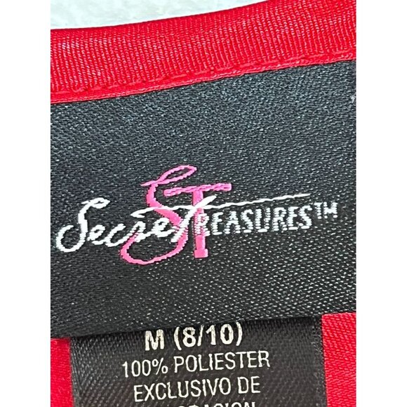 Retro Lace Tank Slip Dress M Red Babydoll Sexy Fairy Regency Romantic Vampire - Picture 2 of 12